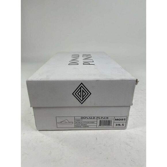 Donald J Pliner Faina Women's light Bronze Metallic Python sandals US 9.5 Slide - Picture 7 of 9